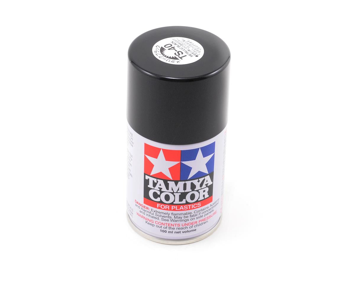 Tamiya 85040 TS-40 Metallic Black Lacquer Spray Paint 100ml