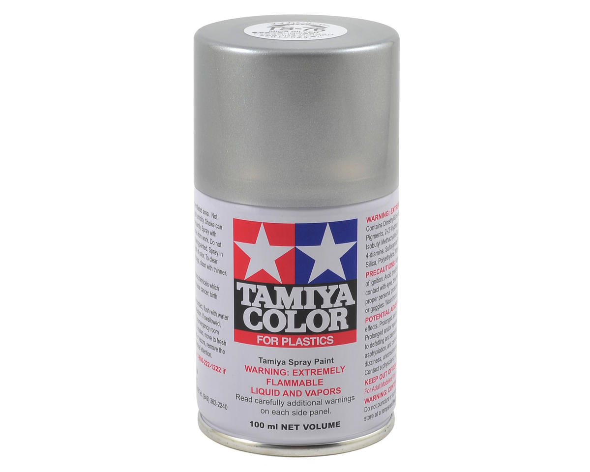 Tamiya 85076 TS-76 Mica Silver Lacquer Spray Paint 100ml