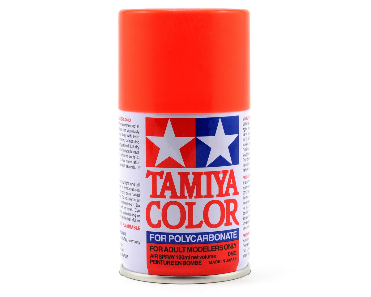 Pintura en aerosol Tamiya PS-20 Lexan roja fluorescente (100 ml)