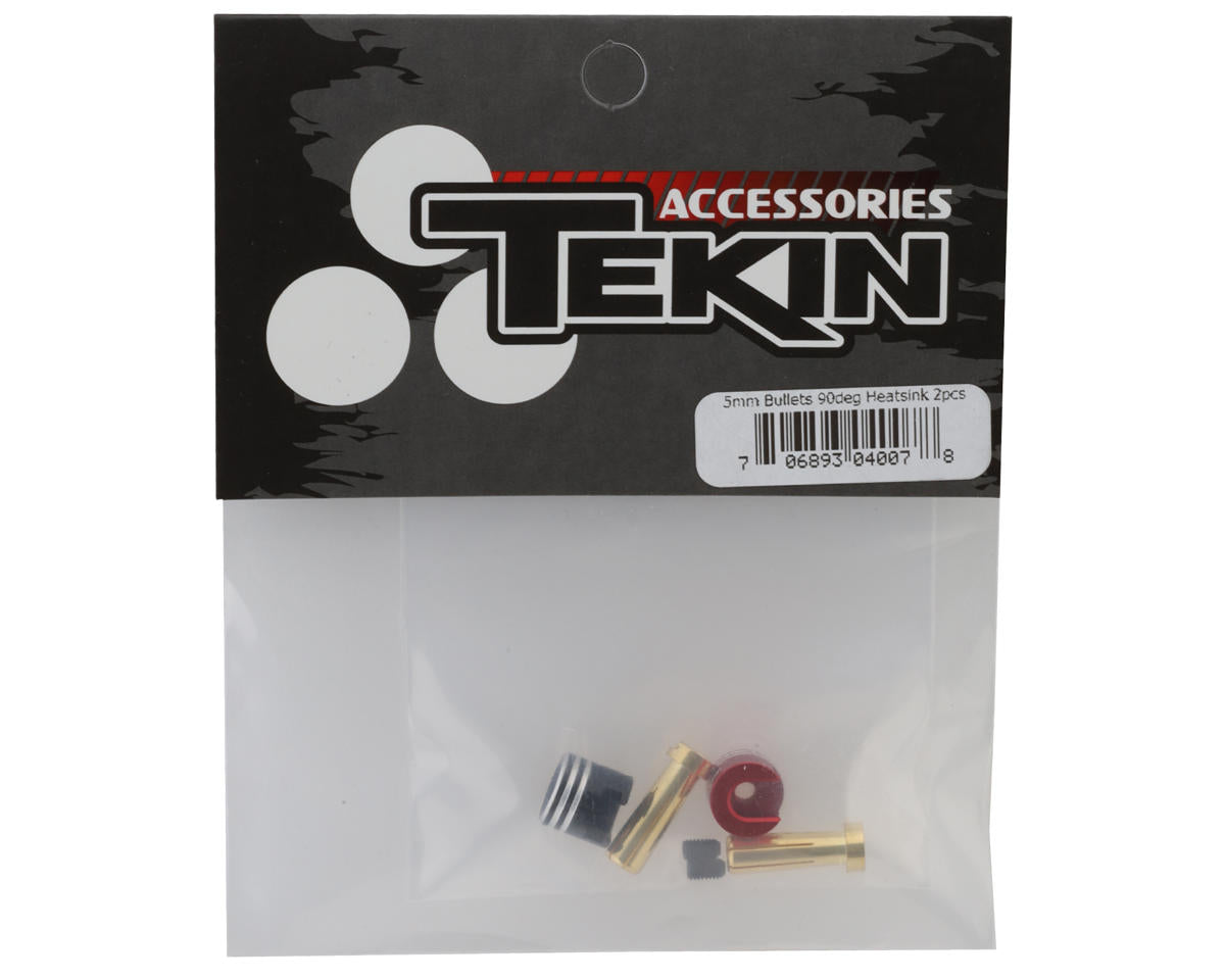 Tekin TEKTT4007 Aluminum XL Heatsink Bullet Plugs w/5mm Bullets (Black/Red)
