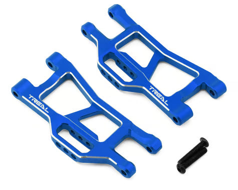 Treal Hobby Aluminum Front Lower Suspension Arm Set for Traxxas® Mini Maxx® (Blue) (2)