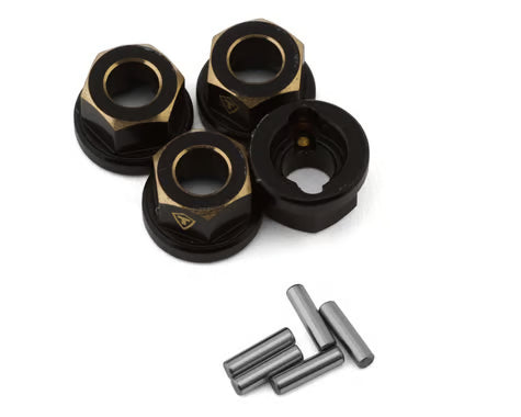 Treal Hobby FCX24 Brass Wheel Hub Spacer Weights (+5mm) (4) (12.3g)