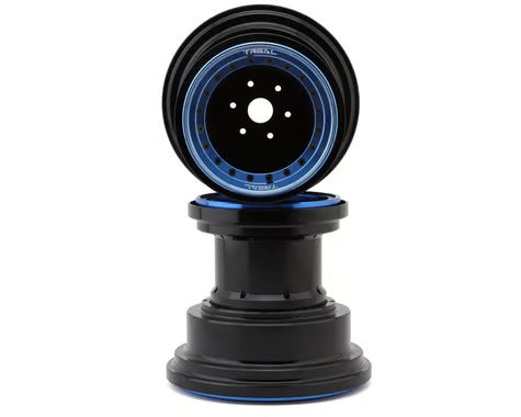 Treal Hobby Losi LMT Aluminum Monster Truck Bead-Lock Wheels (Black/Purple)