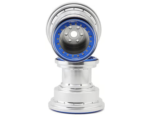 Treal Hobby Losi LMT Aluminum Monster Truck Bead-Lock Wheels (Black/Purple)