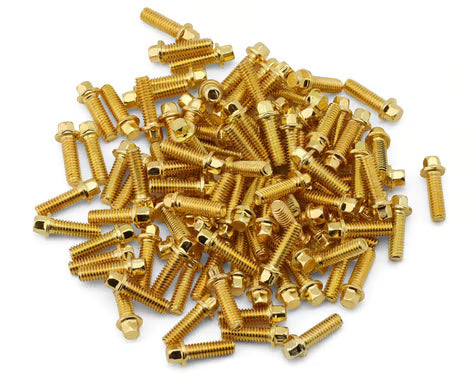 Treal Hobby 1.9 Beadlock Wheel Steel Scale Hex Head Screws (Gold) (100)