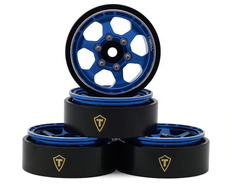 Treal Hobby Type D 1.0" Concave 6-Spok Beadlock Wheels (4) (21.2g)