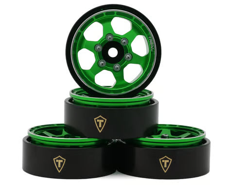 Treal Hobby Type D 1.0" Concave 6-Spok Beadlock Wheels (4) (21.2g)
