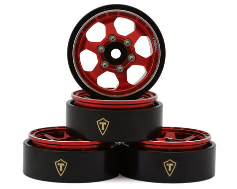 Treal Hobby Type D 1.0" Concave 6-Spok Beadlock Wheels (4) (21.2g)