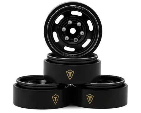 real Hobby Type E 1.0" 6-Slot Beadlock Wheels (4) (21.9g)