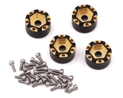 Treal Hobby Axial SCX24 1.0" Brass Beadlock Wheel Hub Spacers (4) (9mm) (4.4g)