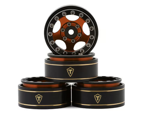 Treal Hobby Type B 1.0" 5-Spoke Beadlock Wheels (4) (22.4g)