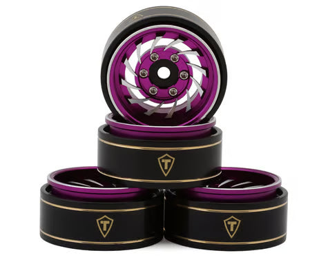 Treal Hobby Type L 1.0" Aluminum Cyclone Beadlock Wheels (4) (27.5g ea)