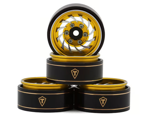 Treal Hobby Type L 1.0" Aluminum Cyclone Beadlock Wheels (4) (27.5g ea)