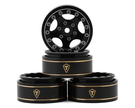 Treal Hobby Type B 1.0" 5-Spoke Beadlock Wheels (4) (22.4g)
