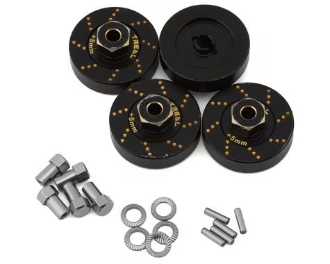 Treal Hobby Axial SCX24 Brass Front Steering Knuckles (Black) (2) (10g)