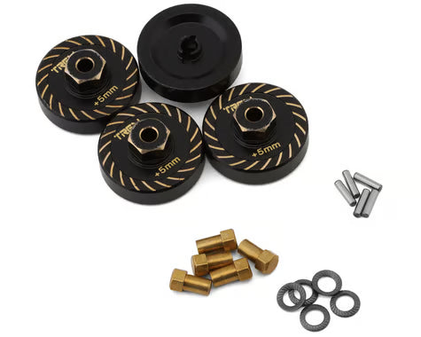 Treal Hobby Axial SCX24 Brass Front Steering Knuckles (Black) (2) (10g)