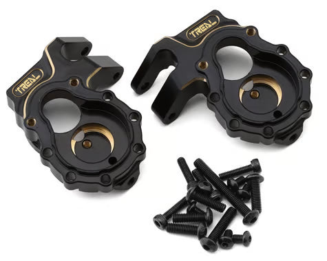 Treal Hobby Brass Steering Knuckles Portal Covers for Traxxas TRX-4
