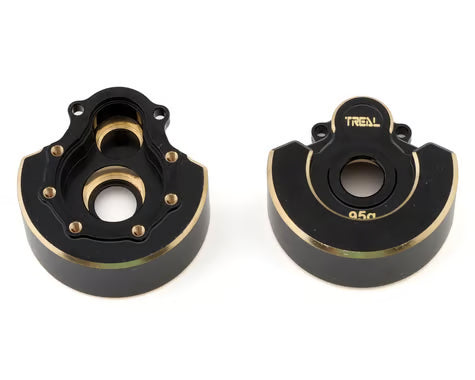 Treal Hobby Heavy Brass Outer Portal Housing Covers for Traxxas TRX-4