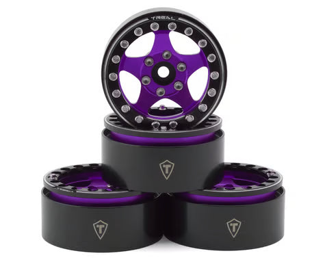 Treal Hobby Type E 1.9" Classic 5-Spoke Beadlock Wheels (4) (126g ea)