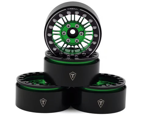 Treal Hobby 1.9" Type K Multi-Spoke Aluminum Crawler Beadlock Wheels (4) (122.7g ea)