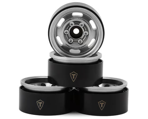 Treal Hobby 1.55" Type C Vintage Wagon Aluminum Crawler Beadlock Wheels (4) (101.2g ea)