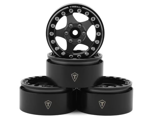 Treal Hobby Type E 1.9" Classic 5-Spoke Beadlock Wheels (4) (126g ea)