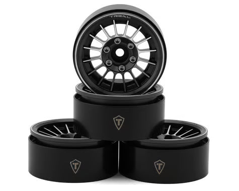Treal Hobby 1.9" Type-J Multi-Spoke Aluminum Crawler Beadlock Wheels (4) (113.7g ea)