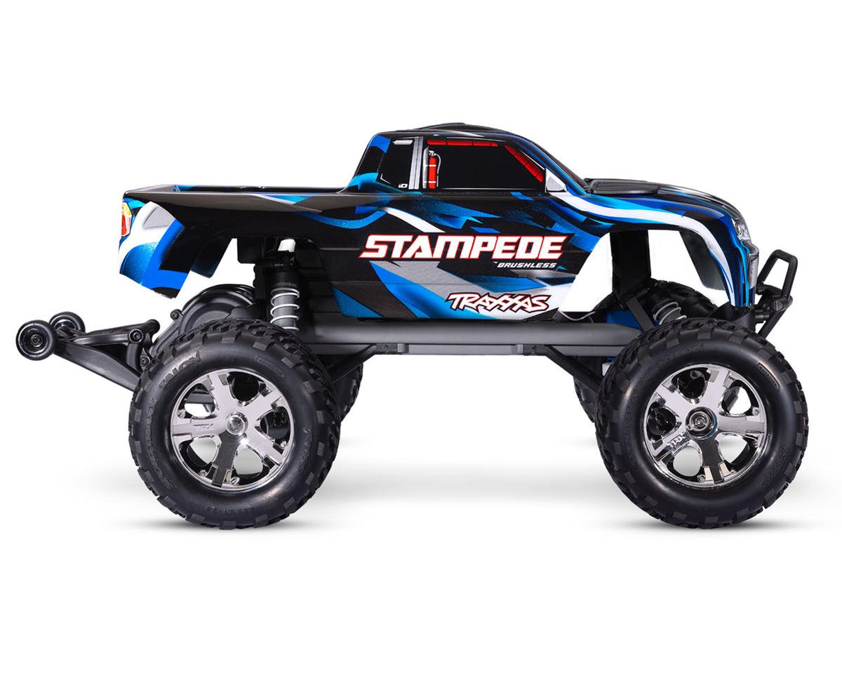 Traxxas 36354-4-BLUE Stampede BL-2s HD RTR 1/10 2WD Brushless Monster Truck (Blue) w/BL-2s ESC & TQ 2.4GHz Radio