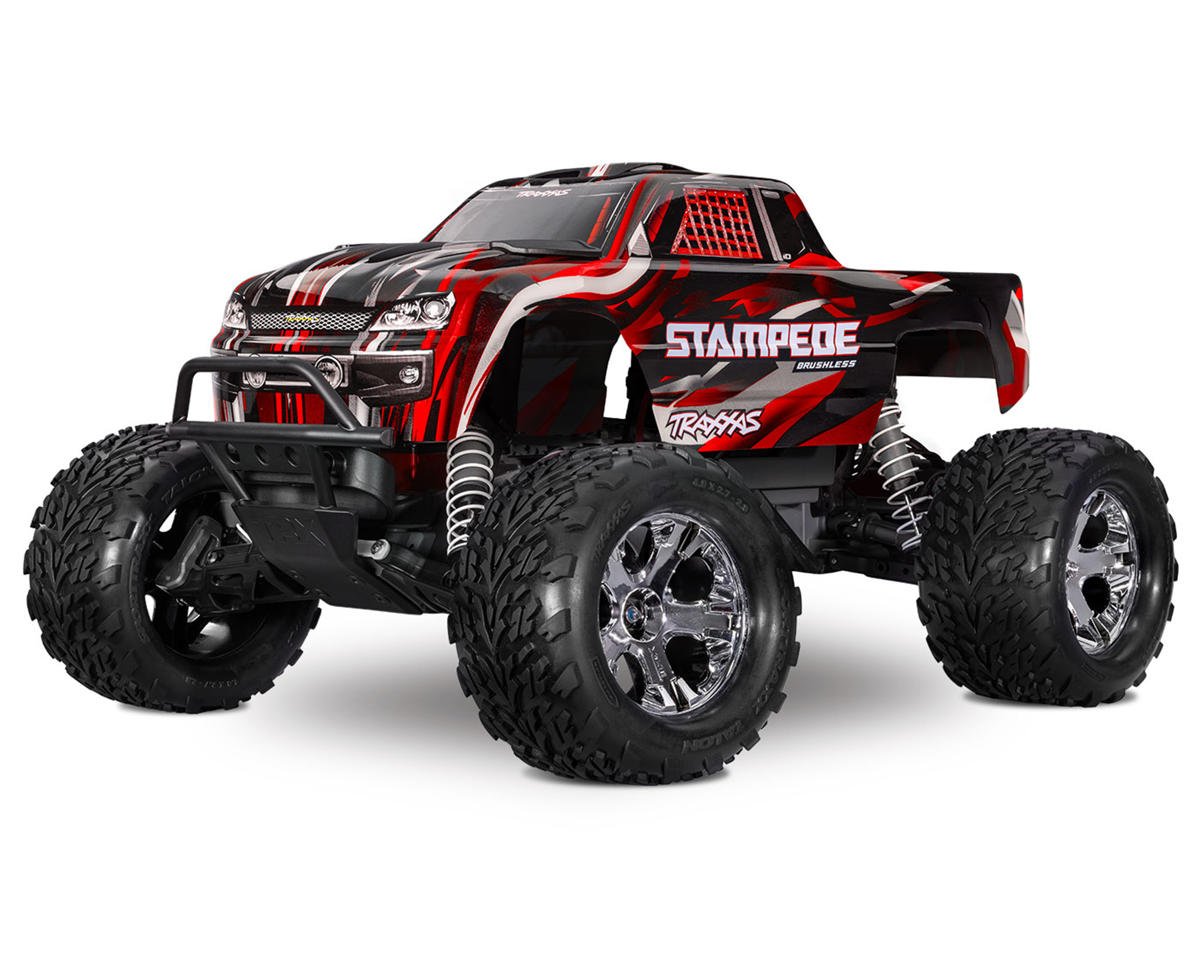 Traxxas 36354-4-RED Stampede BL-2s HD RTR 1/10 2WD Brushless Monster Truck (Red) w/BL-2s ESC & TQ 2.4GHz Radio