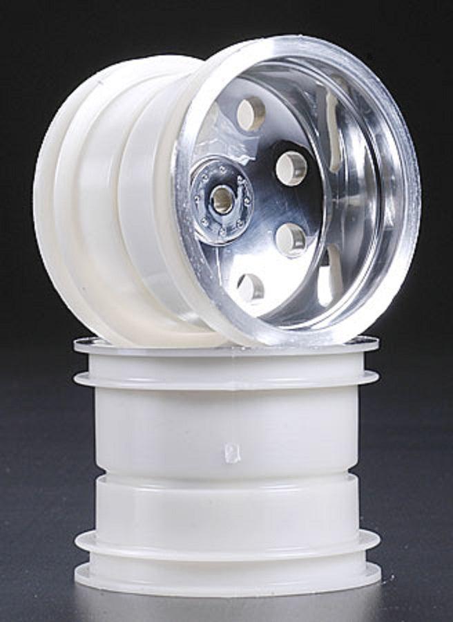 Traxxas 3673 Front Wheels Chrome for Rustler/Stampede (2)