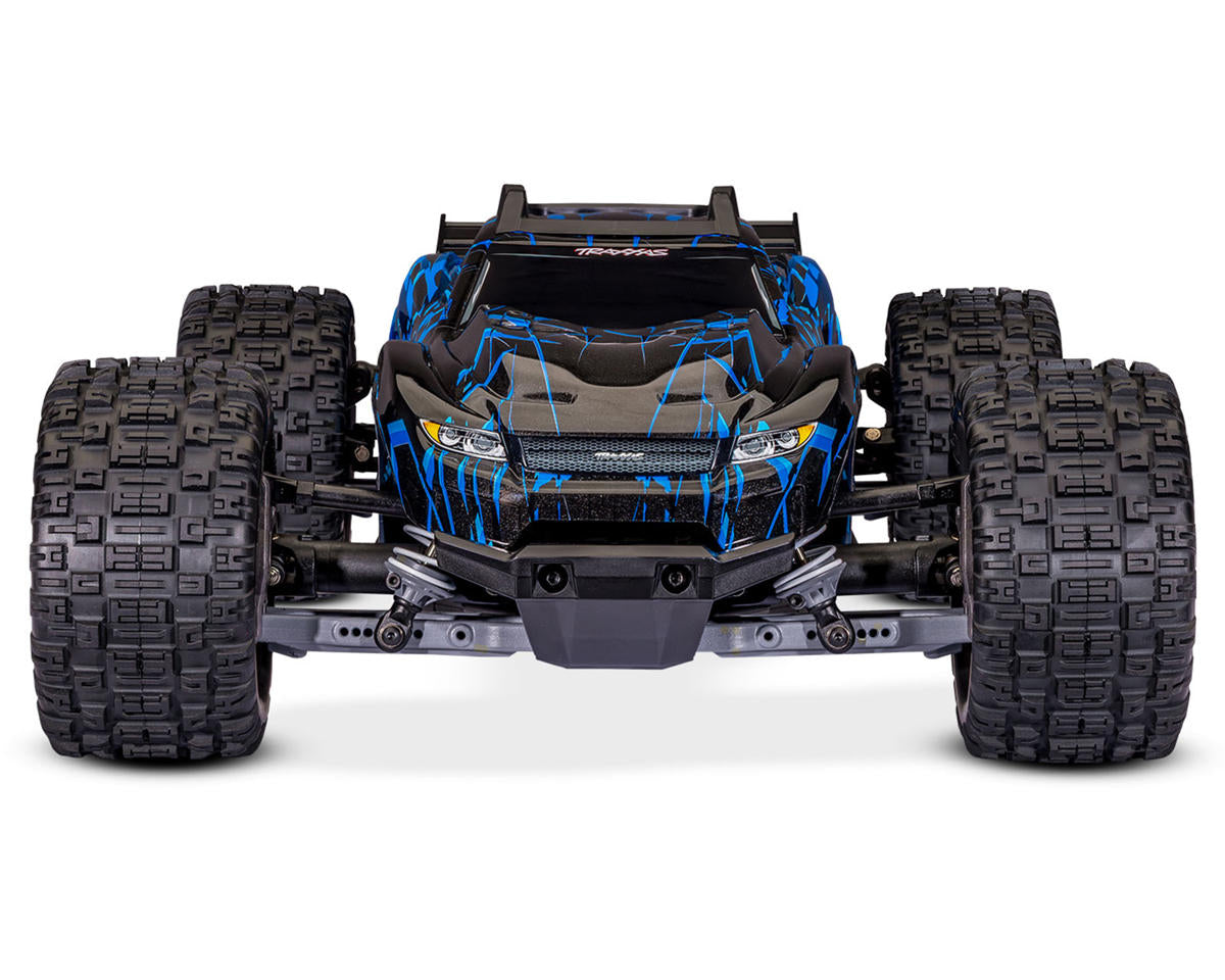 Traxxas Rustler® 67464-4-BLUE 4x4 VX3 1/10 RTR 4WD Brushless Stadium Truck (Blue) w/VX3 ESC, TQi™ Sport 2.4GHz Radio & TSM®