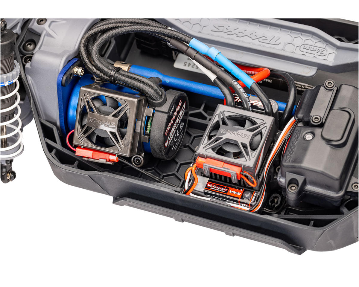 Traxxas Rustler® 67464-4-RED 4x4 VX3 1/10 RTR 4WD Brushless Stadium Truck (Red) w/VX3 ESC, TQi™ Sport 2.4GHz Radio & TSM®
