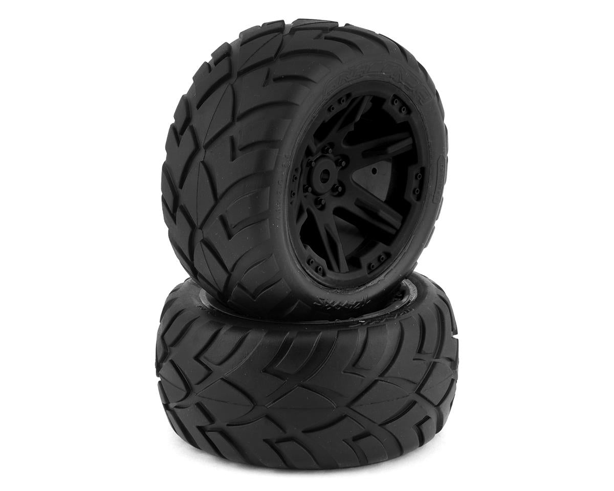 Traxxas 6768 Anaconda Neumáticos premontados de 2,8" con ruedas traseras eléctricas RXT (2) (negro)