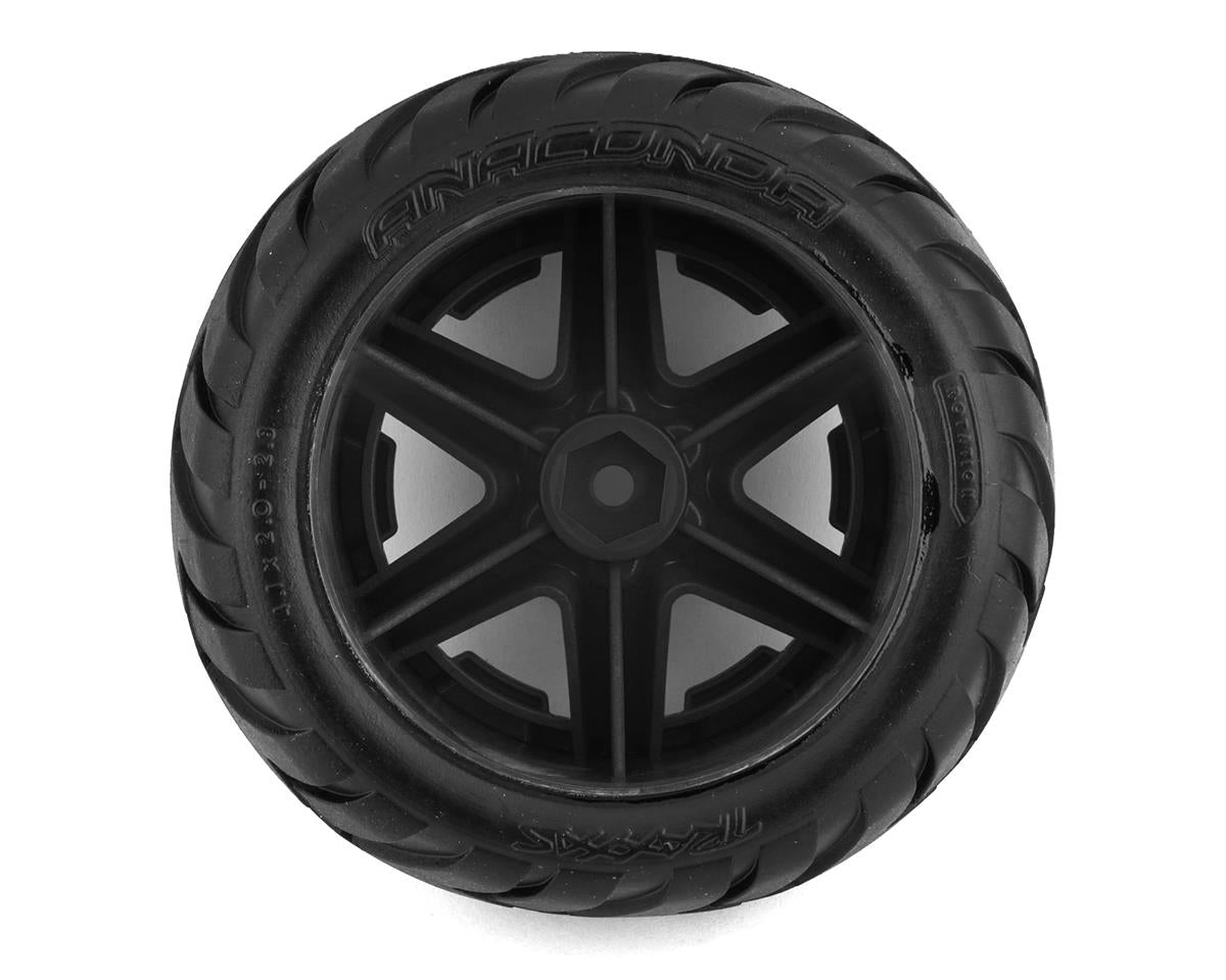 Traxxas 6768 Anaconda Neumáticos premontados de 2,8" con ruedas traseras eléctricas RXT (2) (negro)