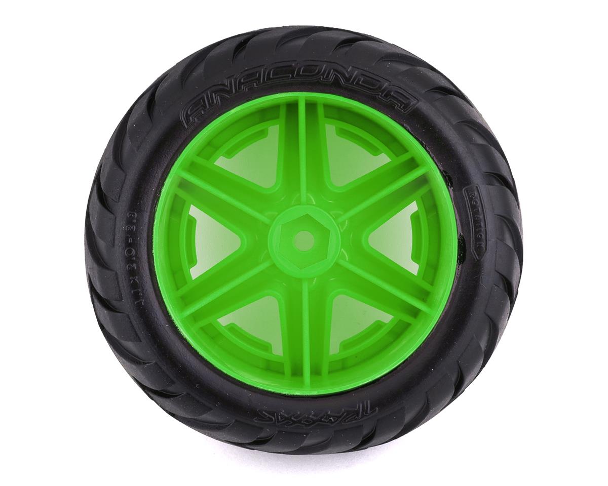 Traxxas 6775G Anaconda Pneus pré-montés 2,8" avec roues RXT (2) (vert) avec hexagone de 12 mm