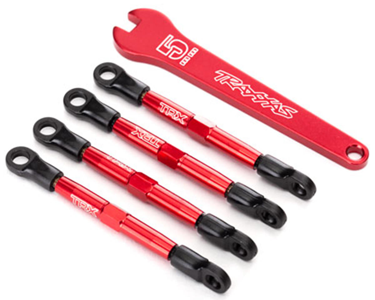 Traxxas 7138X Eslabones de punta de aluminio (rojo) (4)