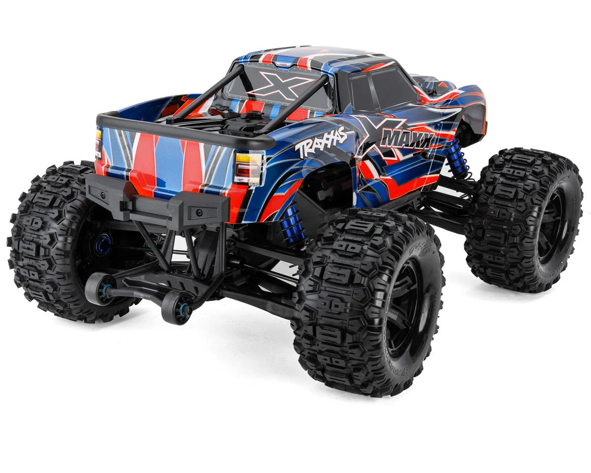 Traxxas 77096-4-BLUE X-Maxx 8S 1/6 4WD Brushless RTR Monster Truck Blue w/2.4GHz TQi Radio, TSM & Belted Tires