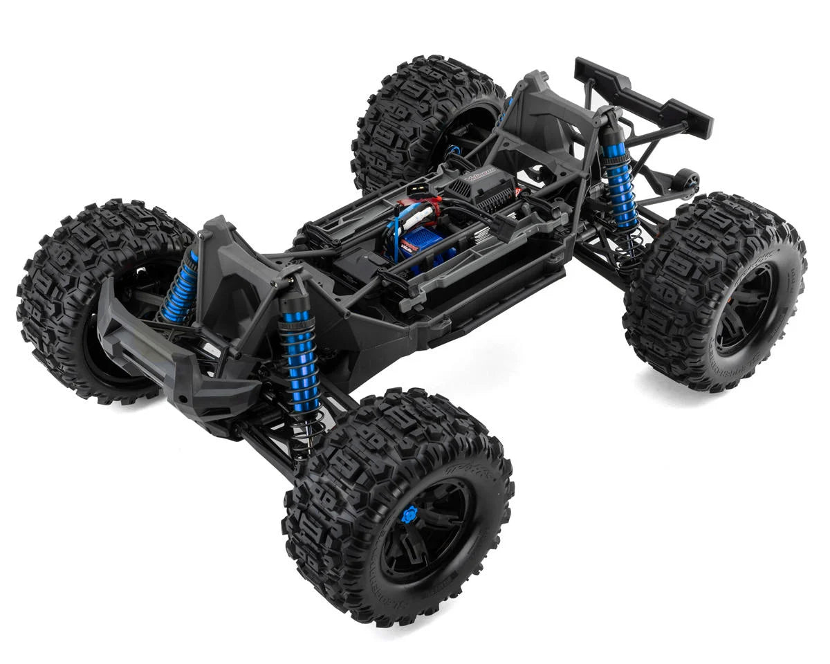 Traxxas 77096-4-BLUE X-Maxx 8S 1/6 4WD Brushless RTR Monster Truck Blue w/2.4GHz TQi Radio, TSM & Belted Tires