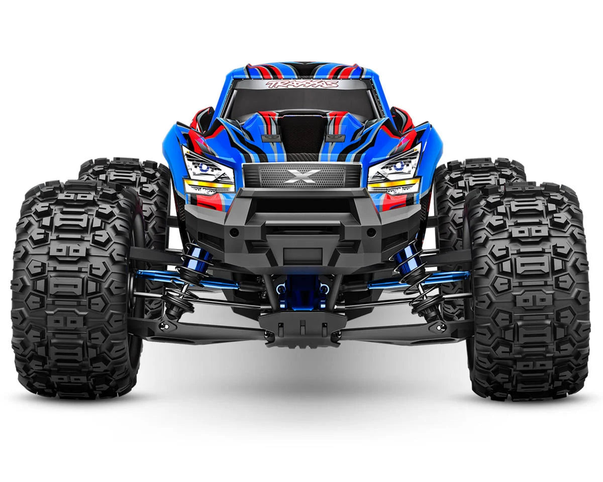 Traxxas 77097-4-BLUEX X-Maxx Ultimate 8S 4WD Brushless RTR Monster Truck (Blue) w/TQi 2.4GHz Radio & TSM