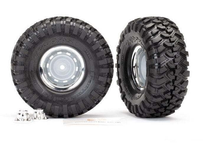 Traxxas 8166 1.9" Wheels chrome (2) Rock Crawler TRX-4 1979 Chevrolet Blazer