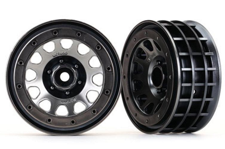 Traxxas 8171 Wheels Method 105 2.2' (Black Chrome Beadlock) TRX-4