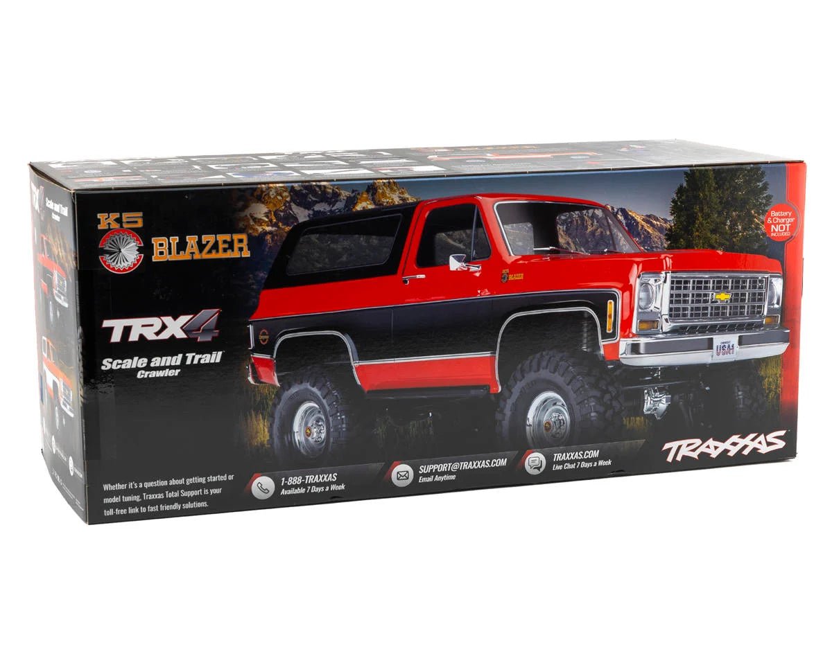 Traxxas 82276-4-RED TRX-4® 1/10 Trail Crawler Truck w/1979 Chevy Blazer Clipless Body (Red) w/TQi 2.4GHz Radio