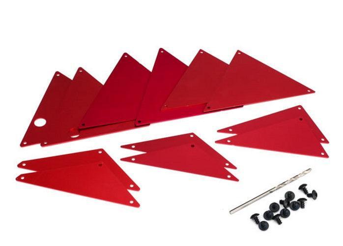 Traxxas 8434R Tube Chassis Inner Panels Aluminum (Red-Anodized) Front (2) UDR