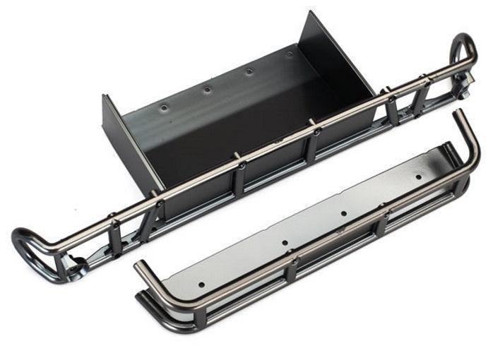 Traxxas Bumper Rear /Bumper Extension (Satin Black Chrome-Plated) Desert Racer