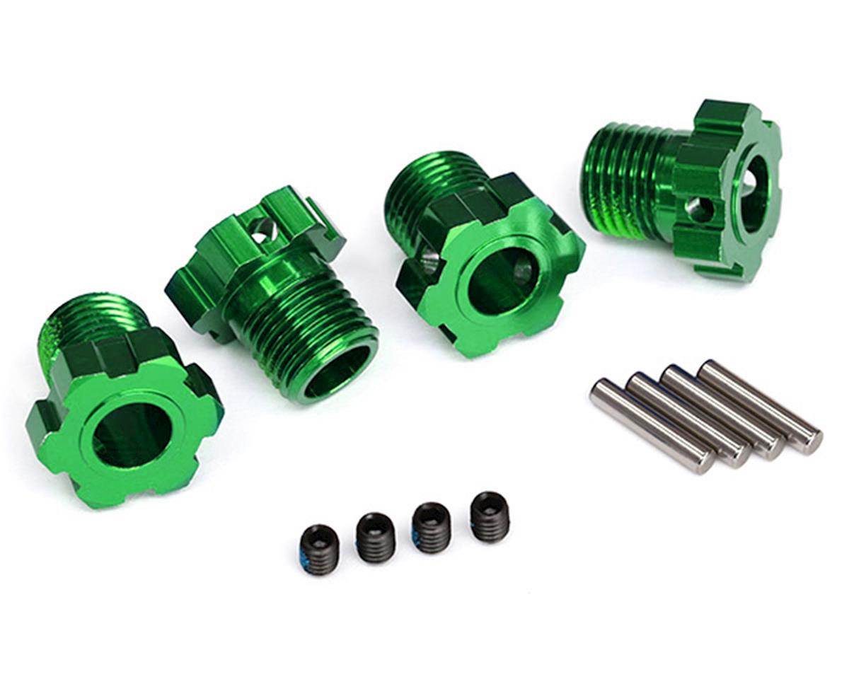 Traxxas 8654G Hex. de cubo de rueda estriado de 17 mm (verde) (4)