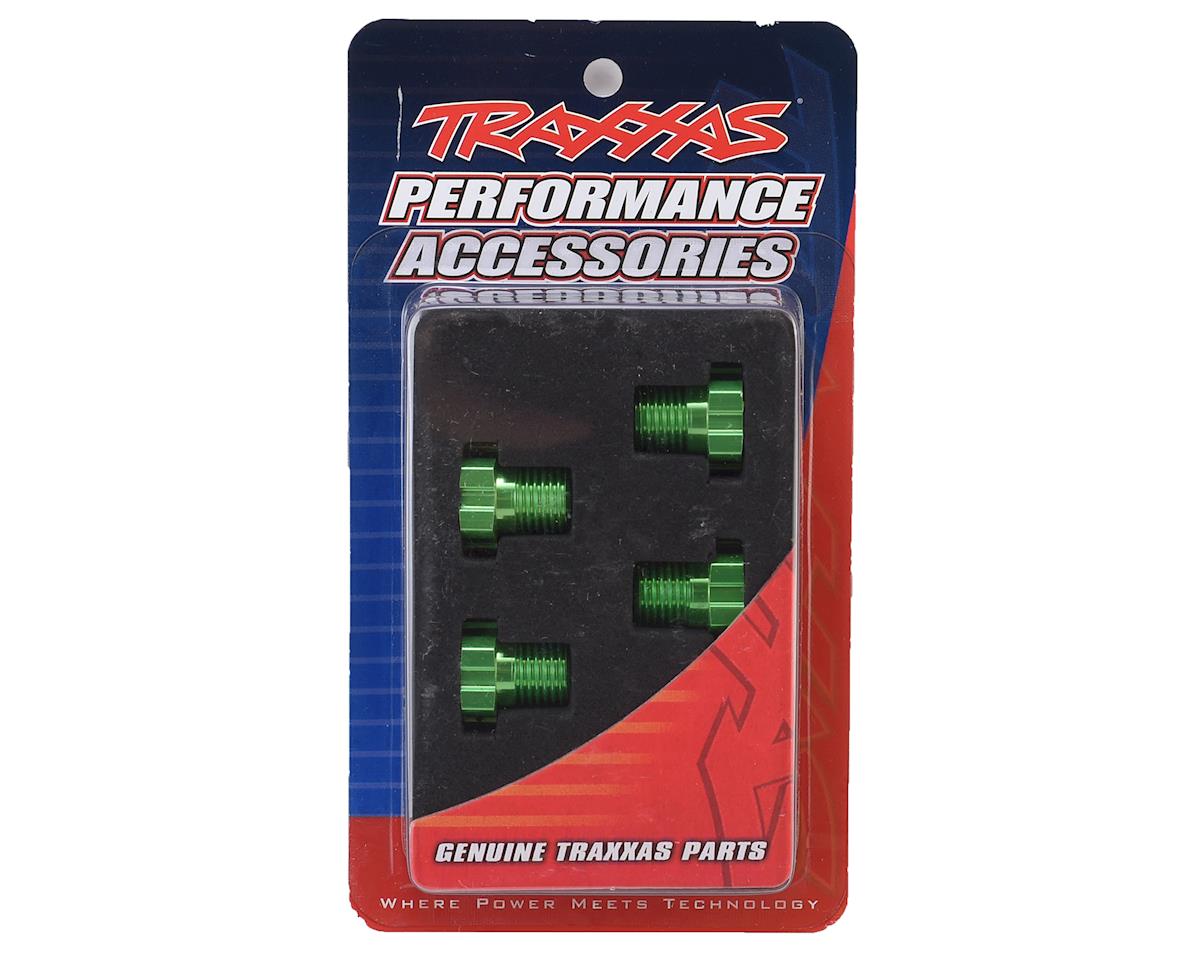 Traxxas 8654G Hex. de cubo de rueda estriado de 17 mm (verde) (4)