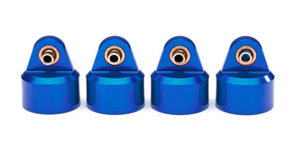 Traxxas 8964X Shock Caps Aluminum (Blue-Anodized) GT-Maxx Shocks (4) Maxx