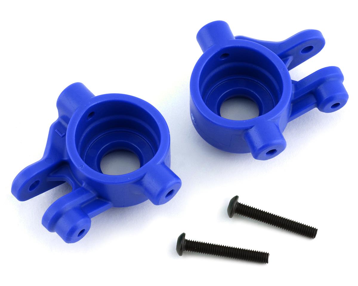 Traxxas 9037X Hoss/Rustler/Slash 4x4 Extreme Heavy Duty Steering Blocks (Blue) (2)