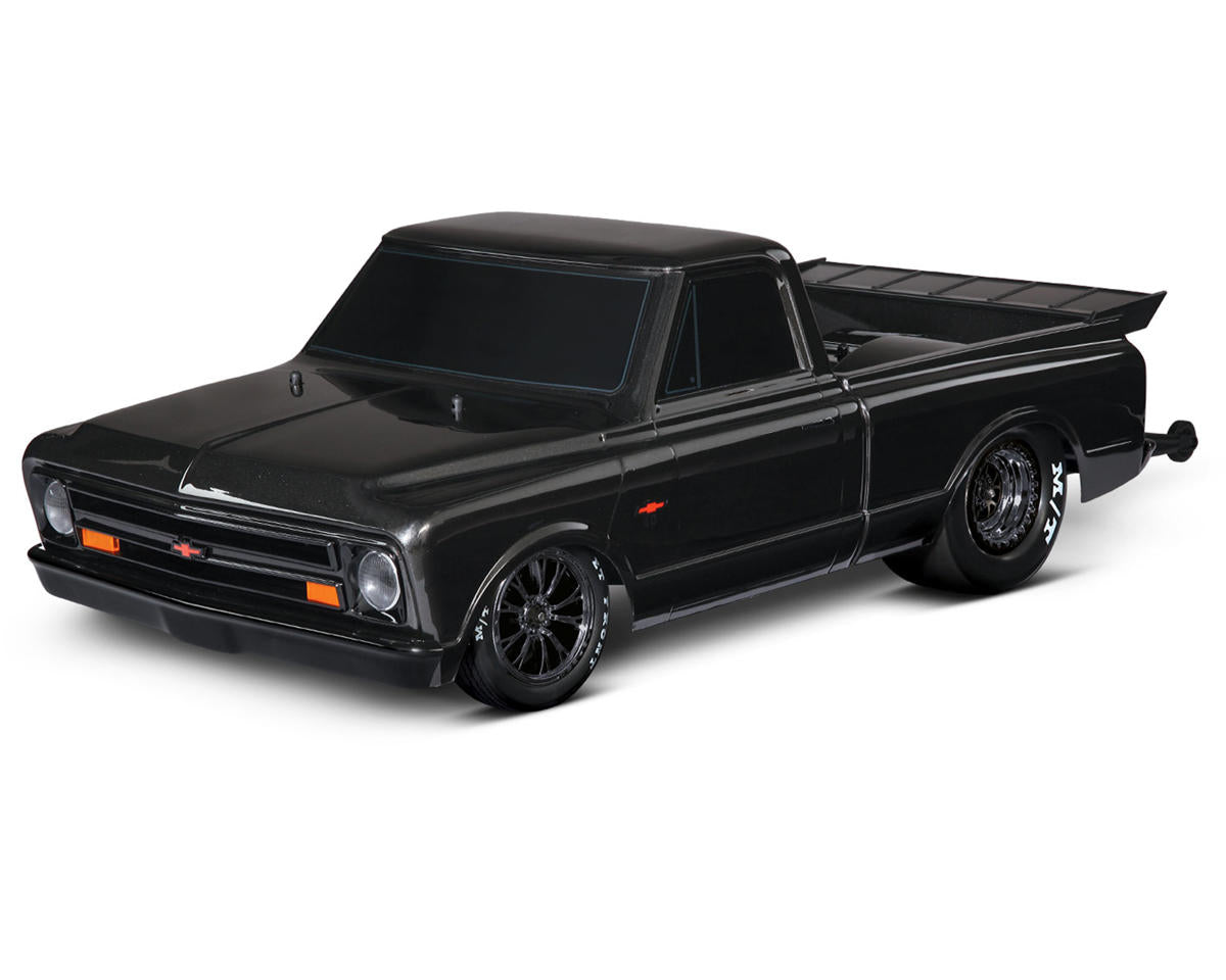 Traxxas 94376-74-BLK Drag Slash HD 1967 Chevrolet C10 1/10 2WD RTR No Prep Truck (Black) w/TQi 2.4GHz Radio & TSM