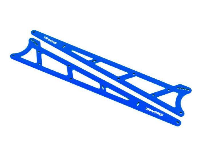 Traxxas 9462X Side Plates Wheelie Bar Blue (Aluminum) (2) Drag Slash